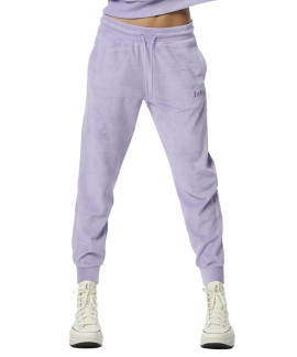 021333-005 BODY ACTION CUFFED VELOUR JOGGER DIGITAL LAVENDER  